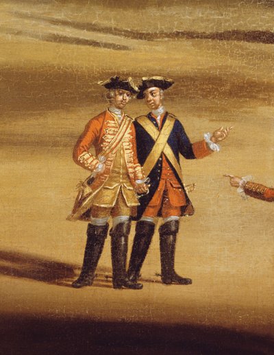 Due ufficiali in conversazione (dettaglio) da Samuel Wale